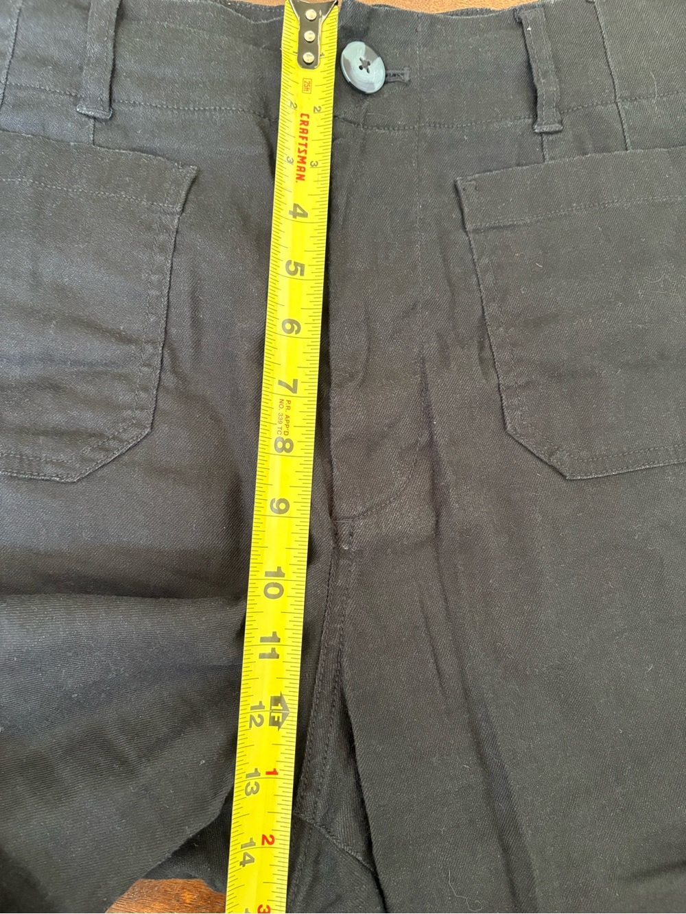 Anthropologie Maeve The Collette Pants Black 31 (32W)Cropped Linen Viscose Blend - Picture 10 of 13